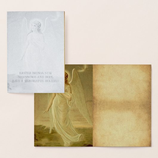 ヴィンテージイースターエンジェル挨拶 箔カード (ディスプレー)