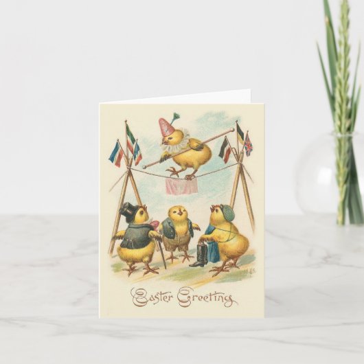 ヴィンテージイースターカードとサーカスの雛 シーズンカード (正面)