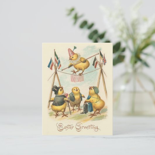 ヴィンテージイースターカードとサーカスの雛 シーズンポストカード (スタンド正面)