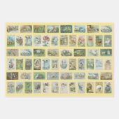 ヴィンテージイースターカードの紙シート(3) ラッピングペーパーシート (正面3)