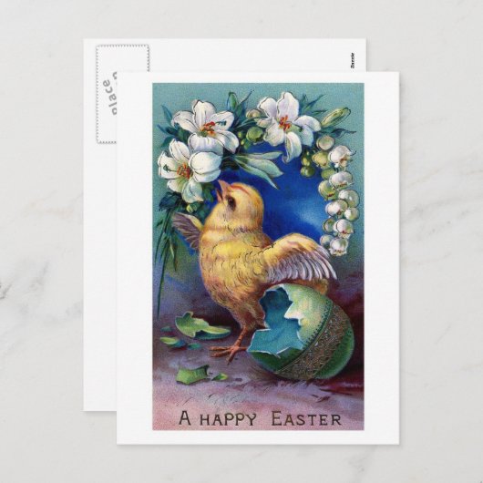 ヴィンテージイースターカード再生葉書 シーズンポストカード (正面/裏面)