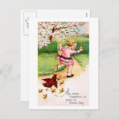 ヴィンテージイースターカード再生葉書 シーズンポストカード (正面/裏面)