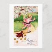 ヴィンテージイースターカード再生葉書 シーズンポストカード (正面)