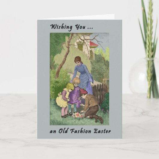 ヴィンテージイースターカード（母子付） シーズンカード (正面)
