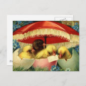 ヴィンテージイースターカード(1) シーズンポストカード (正面/裏面)