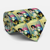 ヴィンテージイースターガールとベビーチックス ネクタイ (ロール)