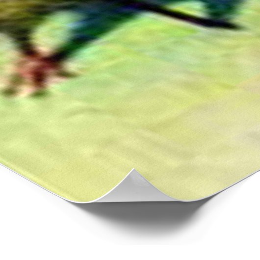 ヴィンテージイースターガールとベビーチックポスター ポスター (角)