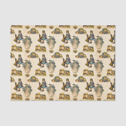 ヴィンテージイースターガールバニーパーティー組織 薄葉紙 (正面)