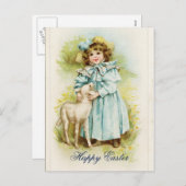 ヴィンテージイースターガール シーズンポストカード (正面/裏面)