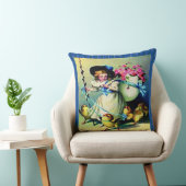 ヴィンテージイースターガール、ベビーチックス&ストライプ, ZSSG クッション (椅子)