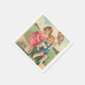 ヴィンテージイースターキッズ紙ナプキン スタンダードカクテルナプキン (角)