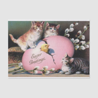 ヴィンテージイースターキッチンチックピンクの卵 薄葉紙