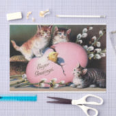 ヴィンテージイースターキッチンチックピンクの卵 薄葉紙 (クラフト)