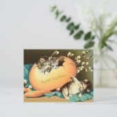 ヴィンテージイースターキッテン葉書 シーズンポストカード (スタンド正面)