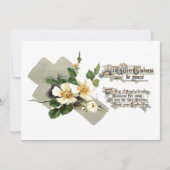 ヴィンテージイースタークロスと犬のバラ シーズンカード (正面)