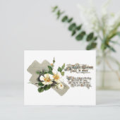 ヴィンテージイースタークロスと犬のバラ シーズンポストカード (スタンド正面)