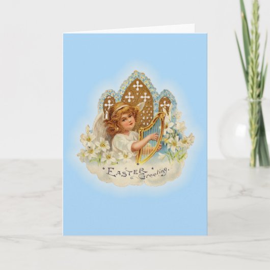 ヴィンテージイースターグリーティングエンジェル シーズンカード (正面)