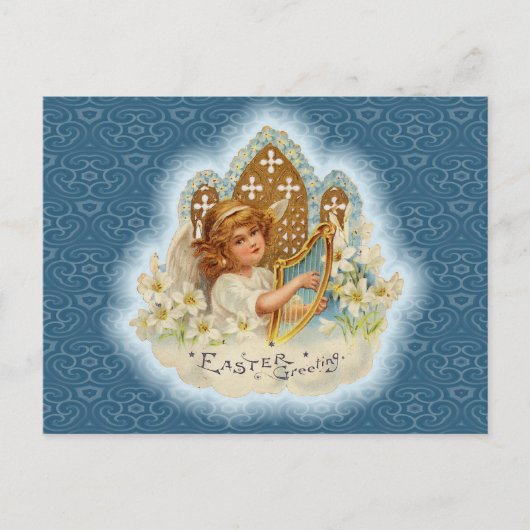 ヴィンテージイースターグリーティングエンジェル シーズンポストカード (正面)