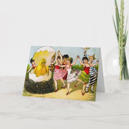 ヴィンテージイースターグリーティングカード シーズンカード (正面)