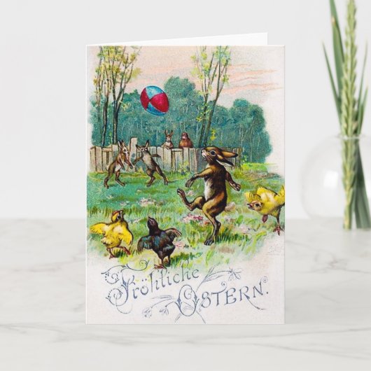 ヴィンテージイースターグリーティングカード シーズンカード (正面)