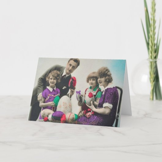 ヴィンテージイースターグリーティングカード シーズンカード (正面)