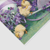 ヴィンテージイースターグリーティングガールエッグシック馬車 薄葉紙 (詳細)