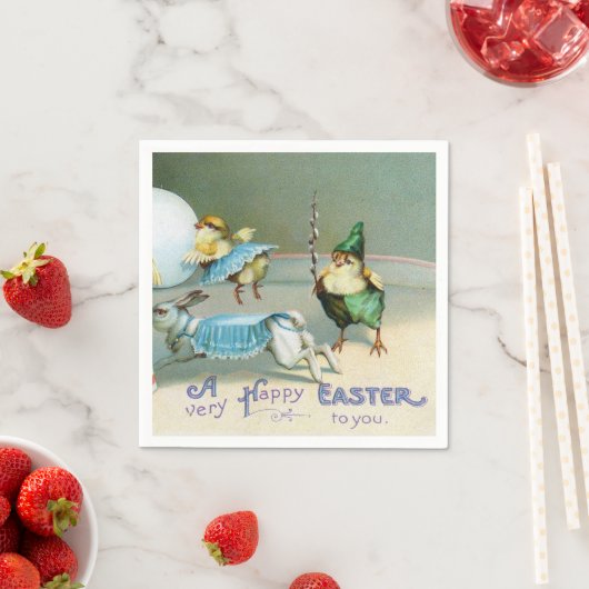 ヴィンテージイースターグリーティングシックサーカス スタンダードカクテルナプキン (インサイチュ)