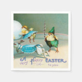 ヴィンテージイースターグリーティングシックサーカス スタンダードカクテルナプキン (正面)