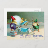 ヴィンテージイースターグリーティングシックサーカス ポストカード (正面/裏面)