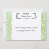 ヴィンテージイースターグリーティングズエッグズドッグウッド 招待状 (裏面)