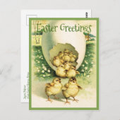 ヴィンテージイースターグリーティングチックス ポストカード (正面/裏面)