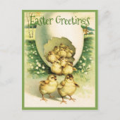 ヴィンテージイースターグリーティングチック ポストカード (正面)
