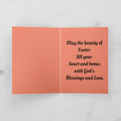 ヴィンテージイースターグリーティングチョウ シーズンカード (内部)