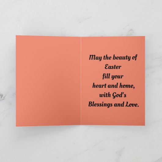 ヴィンテージイースターグリーティングチョウ シーズンカード (内部)