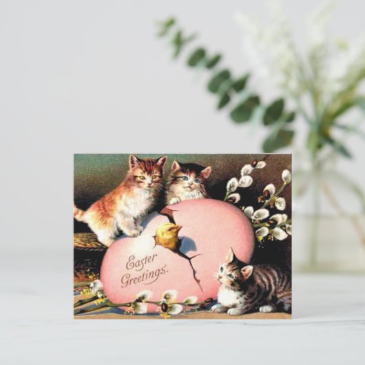 ヴィンテージイースターグリーティングホリデー葉書 シーズンポストカード (スタンド正面)