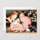 ヴィンテージイースターグリーティングホリデー葉書 シーズンポストカード (正面/裏面)