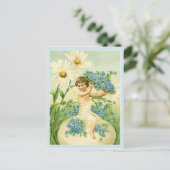 ヴィンテージイースターケルブと花 ポストカード (スタンド正面)