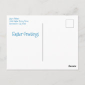 ヴィンテージイースターケルブと花 ポストカード (裏面)