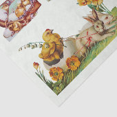 ヴィンテージイースターコラージュとバニーとチキン 薄葉紙 (詳細)