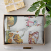 ヴィンテージイースターコラージュとバニーとチキン 薄葉紙 (ギフト)