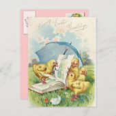 ヴィンテージイースターシックホリデー葉書 シーズンポストカード (正面/裏面)