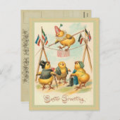 ヴィンテージイースターシック葉書 シーズンポストカード (正面/裏面)