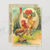 ヴィンテージイースターシック葉書 シーズンポストカード (正面/裏面)