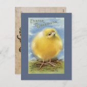 ヴィンテージイースターシック葉書 シーズンポストカード (正面/裏面)