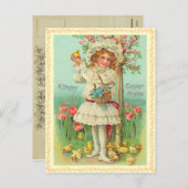 ヴィンテージイースターシック葉書 シーズンポストカード (正面/裏面)