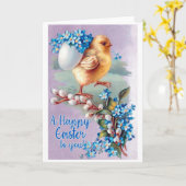 ヴィンテージイースターシック カード (黄色い花)