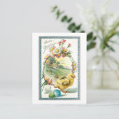 ヴィンテージイースターシック、グリーティング、デイジー ポストカード (スタンド正面)