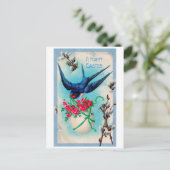 ヴィンテージイースタースワロー卵花 ポストカード (スタンド正面)