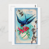 ヴィンテージイースタースワロー卵花 ポストカード (正面/裏面)