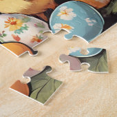 ヴィンテージイースターチキンファミリー春ガーデン ジグソーパズル (側面)